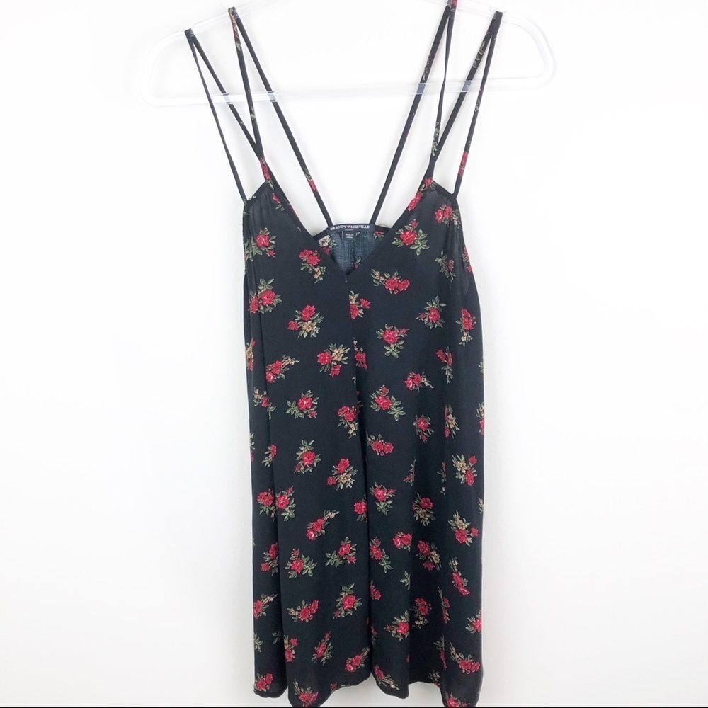 Brandy Melville- Floral double strap tunic top